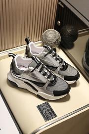 Dior B22 Sneaker Silver Technical Mesh Patent - 4