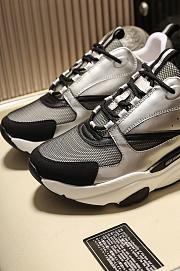 Dior B22 Sneaker Silver Technical Mesh Patent - 2