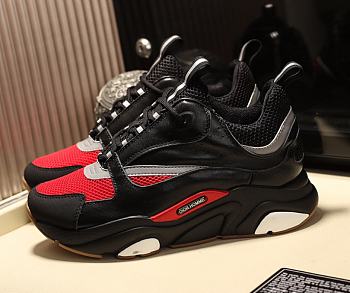 Dior B22 Sneaker Red Black Technical Mesh