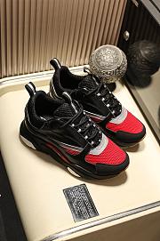 Dior B22 Sneaker Red Black Technical Mesh - 3