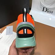 Dior B22 Sneaker Green and Orange Technical Mesh - 2