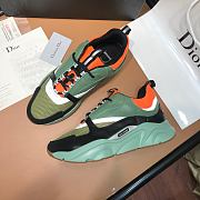 Dior B22 Sneaker Green and Orange Technical Mesh - 5