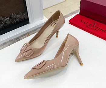 Valentino Garavani Salones Vlogo De Piel Cream