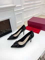 Valentino Garavani Salones Vlogo De Piel Black - 3