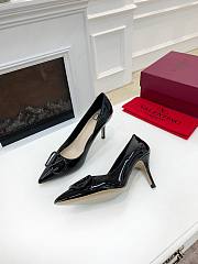 Valentino Garavani Salones Vlogo De Piel Black - 4