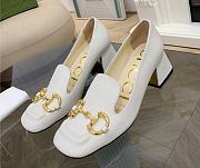 Gucci Women's Ballet Flat with Horsebit White - 1