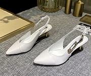 Versace Safety Pin Pumps White - 6