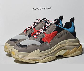 Balenciaga Triple S Grey Red Blue 512175 W09O2 4365