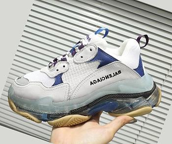 Balenciaga Triple S Clear Sole White Blue 