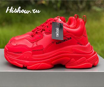 Balenciaga Triple S Allover Logo Red 524039W2FA16010