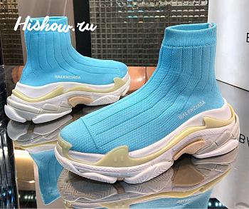 Balenciaga Speed Blue Mix Triple S White 