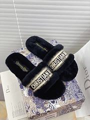 Dior Dway Slides Fur Black - 4