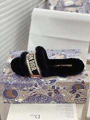 Dior Dway Slides Fur Black - 6