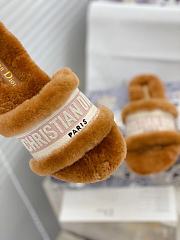 Dior Dway Slides Fur Brown - 2