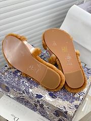 Dior Dway Slides Fur Brown - 4