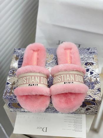 Dior Dway Slides Fur Pink