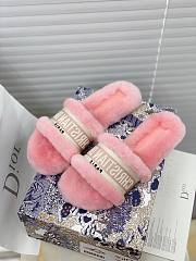 Dior Dway Slides Fur Pink - 2