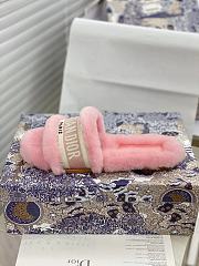 Dior Dway Slides Fur Pink - 5