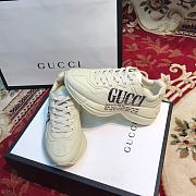 Gucci Rhyton Gucci Black Logo Leather Sneaker - 5