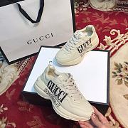 Gucci Rhyton Gucci Black Logo Leather Sneaker - 3