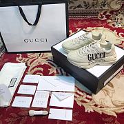 Gucci Rhyton Gucci Black Logo Leather Sneaker - 2