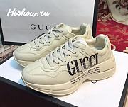 Gucci Rhyton Gucci Black Logo Leather Sneaker - 1