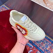 Gucci Rhyton Orange Heart Leather Sneaker - 3