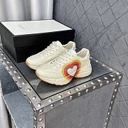 Gucci Rhyton Orange Heart Leather Sneaker - 4