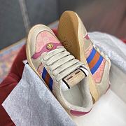 Gucci Screener Leather Sneaker ‎Blue Pink - 3