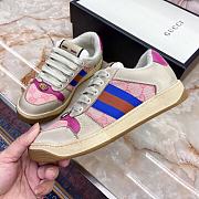 Gucci Screener Leather Sneaker ‎Blue Pink - 4