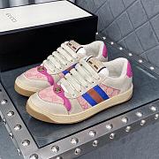 Gucci Screener Leather Sneaker ‎Blue Pink - 5