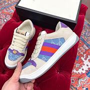 Gucci Screener Leather Sneaker ‎Blue Purple - 2