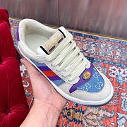 Gucci Screener Leather Sneaker ‎Blue Purple - 3