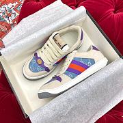 Gucci Screener Leather Sneaker ‎Blue Purple - 5