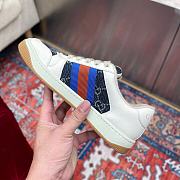 Gucci Screener Leather Sneaker ‎Blue Red - 4