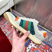 Gucci Screener Leather Sneaker ‎Green Orange - 3