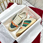 Gucci Screener Leather Sneaker ‎Green Orange - 6