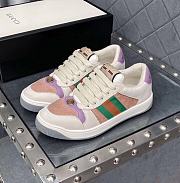 Gucci Screener Leather Sneaker Purple Pink - 2