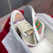 Gucci Screener Leather Sneaker Purple Pink - 3