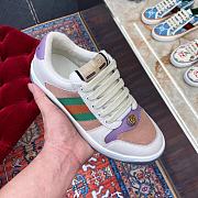 Gucci Screener Leather Sneaker Purple Pink - 4