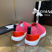 Chanel Pink Knit Fabric CC Low-Top Sneakers - 2