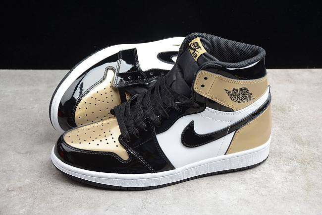 Air Jordan 1 Retro High NRG Patent Gold Toe 861428-007 - 1