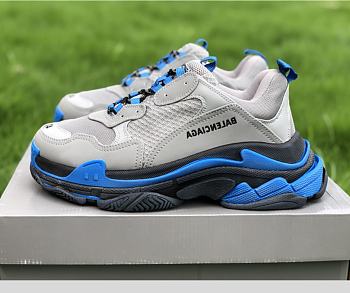 Balenciaga Triple S Clear Sole Ash Royal 536737 W06N1 9018