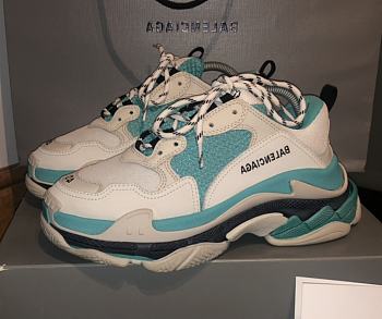 Balenciaga Triple S White Grey Turquoise