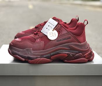 Balenciaga Triple S Burgundy Red 541624 W0901 6016