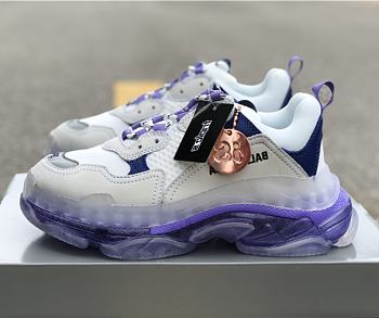 Balenciaga Triple S Clear Sole White Purple