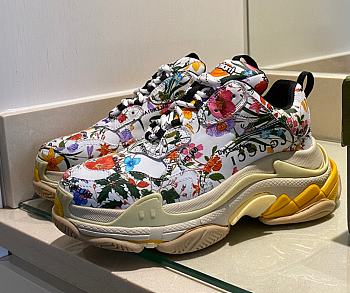 Gucci x Balenciaga The Hacker Project Triple S Flora Print 677195UL110 8461