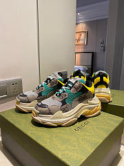 Gucci x Balenciaga The Hacker Project Triple S Beige Green Yellow 677193UMO2 09766 - 4