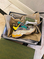 Gucci x Balenciaga The Hacker Project Triple S Beige Green Yellow 677193UMO2 09766 - 3