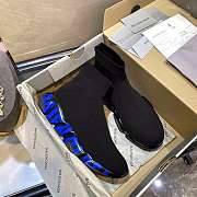 Balenciaga Speed Graffiti Black Blue 605972 W05GE 1140 - 4